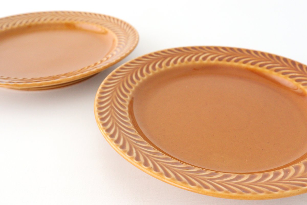 Round Plate Rosemary Amber 17.5㎝/6.9in | Hasami Ware