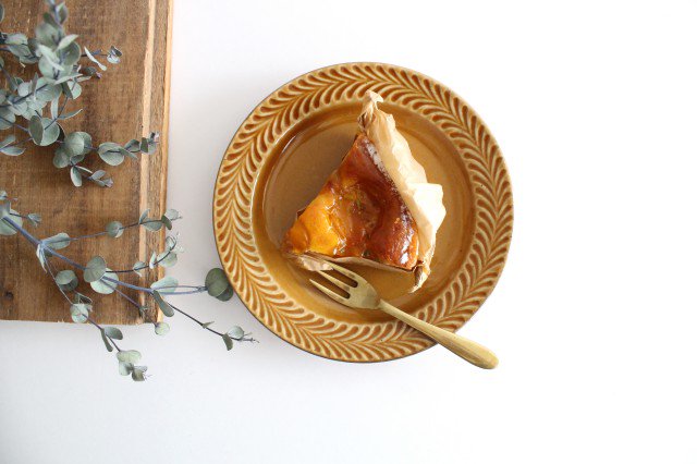 Round Plate Rosemary Amber 17.5㎝/6.9in | Hasami Ware