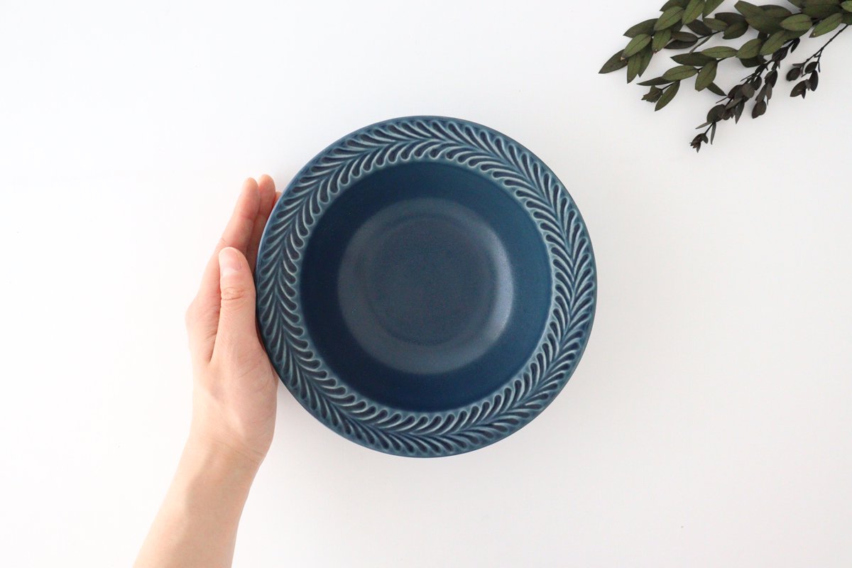 Round Bowl Rosemary Denim | Serving Bowl Hasami Ware