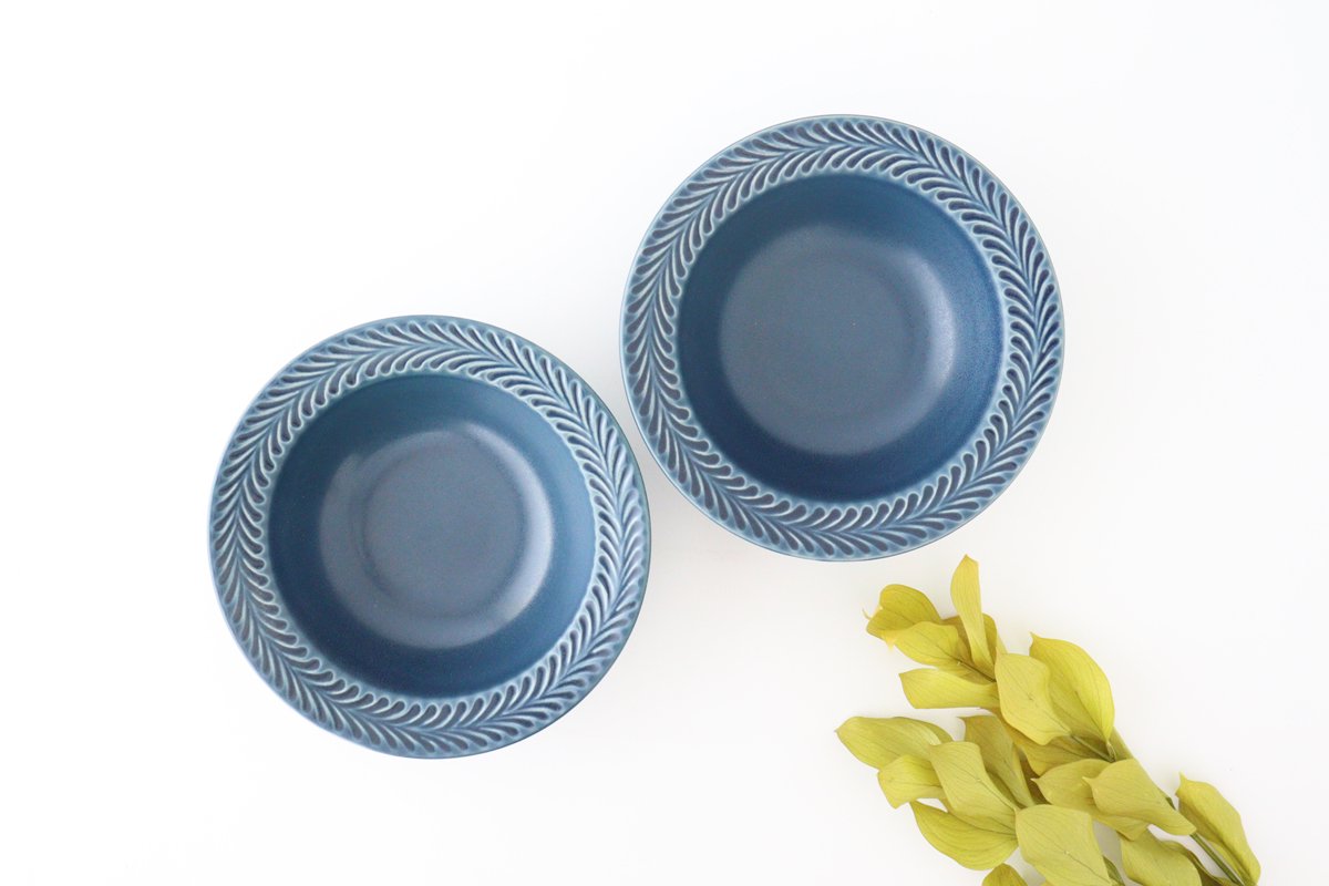Round Bowl Rosemary Denim | Serving Bowl Hasami Ware