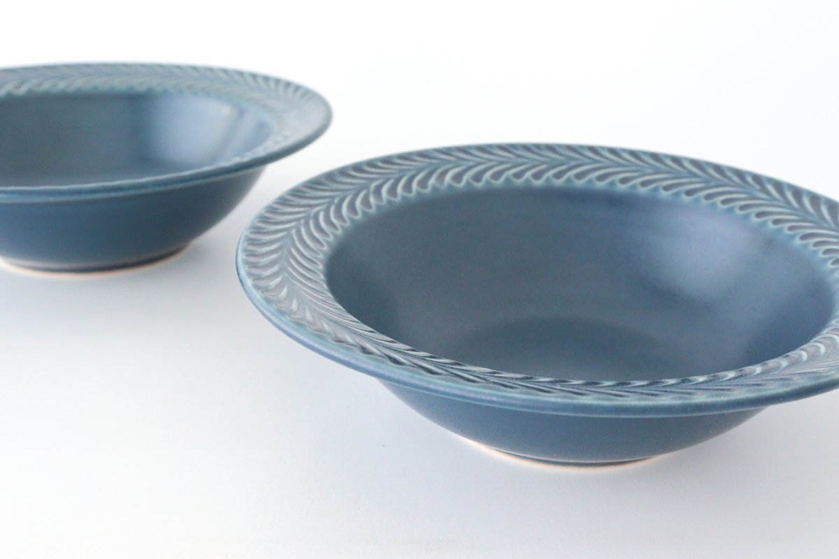 Round Bowl Rosemary Denim | Serving Bowl Hasami Ware