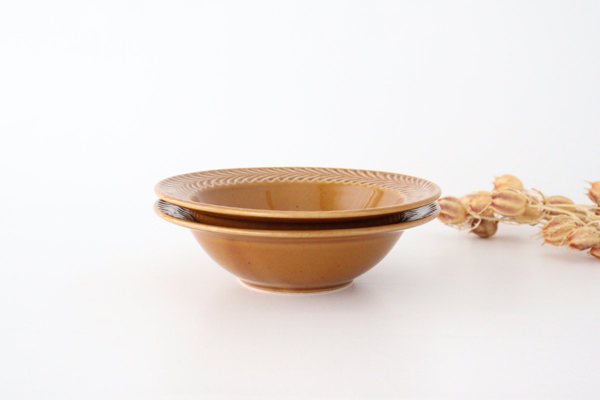 Round Bowl Rosemary Amber | Serving Bowl Hasami Ware