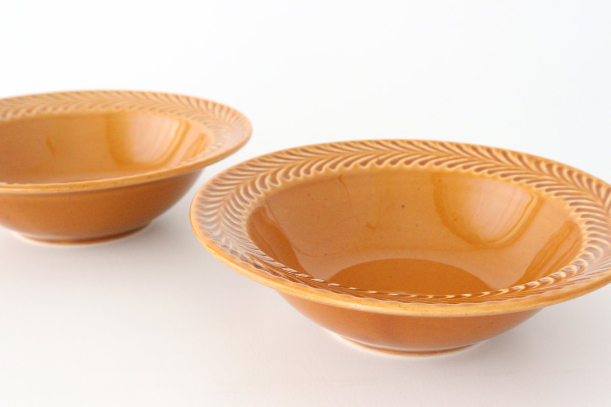 Round Bowl Rosemary Amber | Serving Bowl Hasami Ware