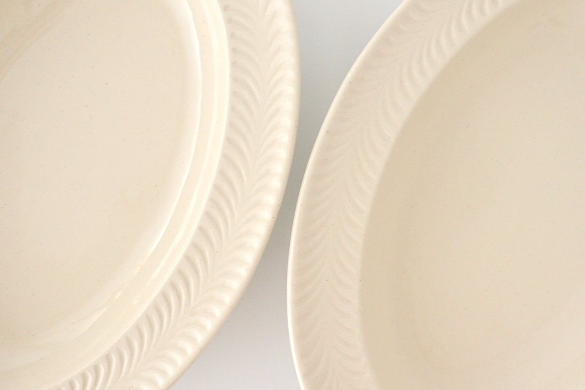 Oval Plate Rosemary Ivory | Hasami Ware