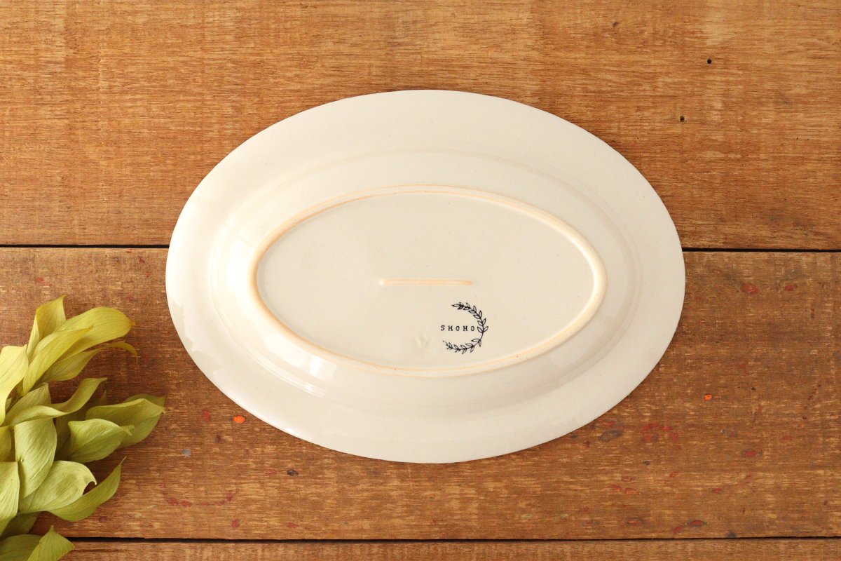Oval Plate Rosemary Ivory | Hasami Ware