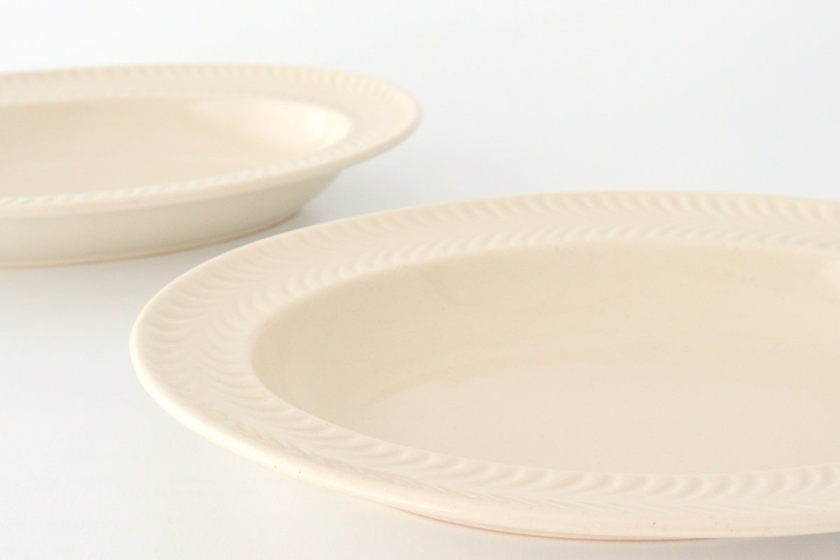 Oval Plate Rosemary Ivory | Hasami Ware