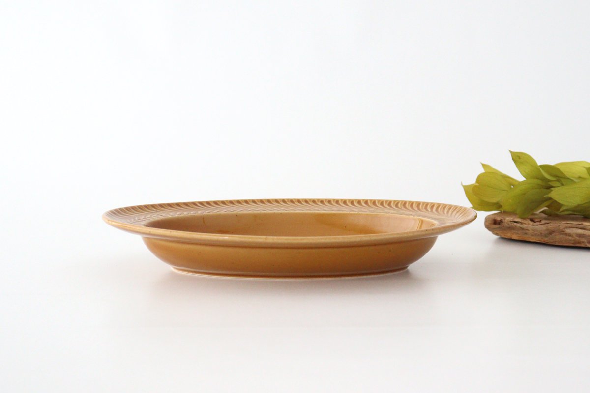 Oval Plate Rosemary Amber | Hasami Ware