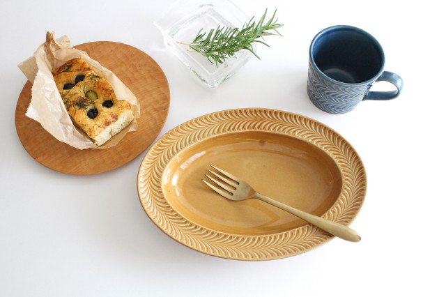 Oval Plate Rosemary Amber | Hasami Ware