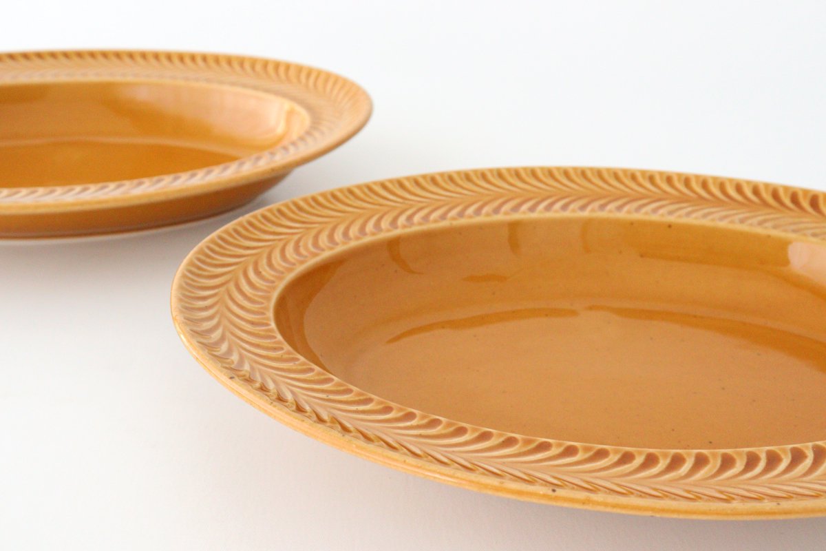 Oval Plate Rosemary Amber | Hasami Ware
