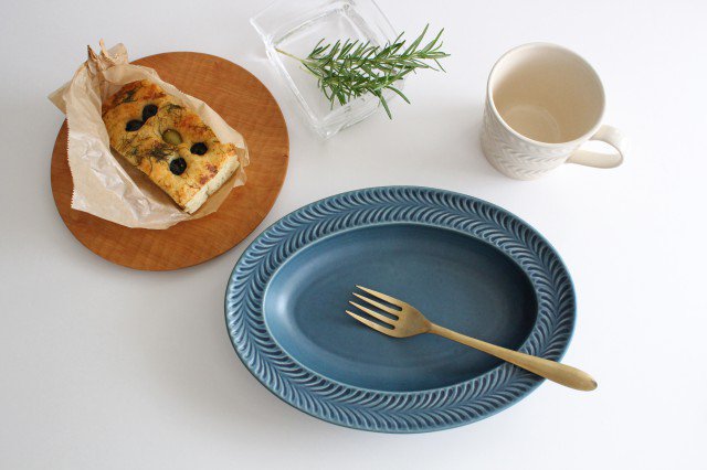 Oval Plate Rosemary Denim | Hasami Ware