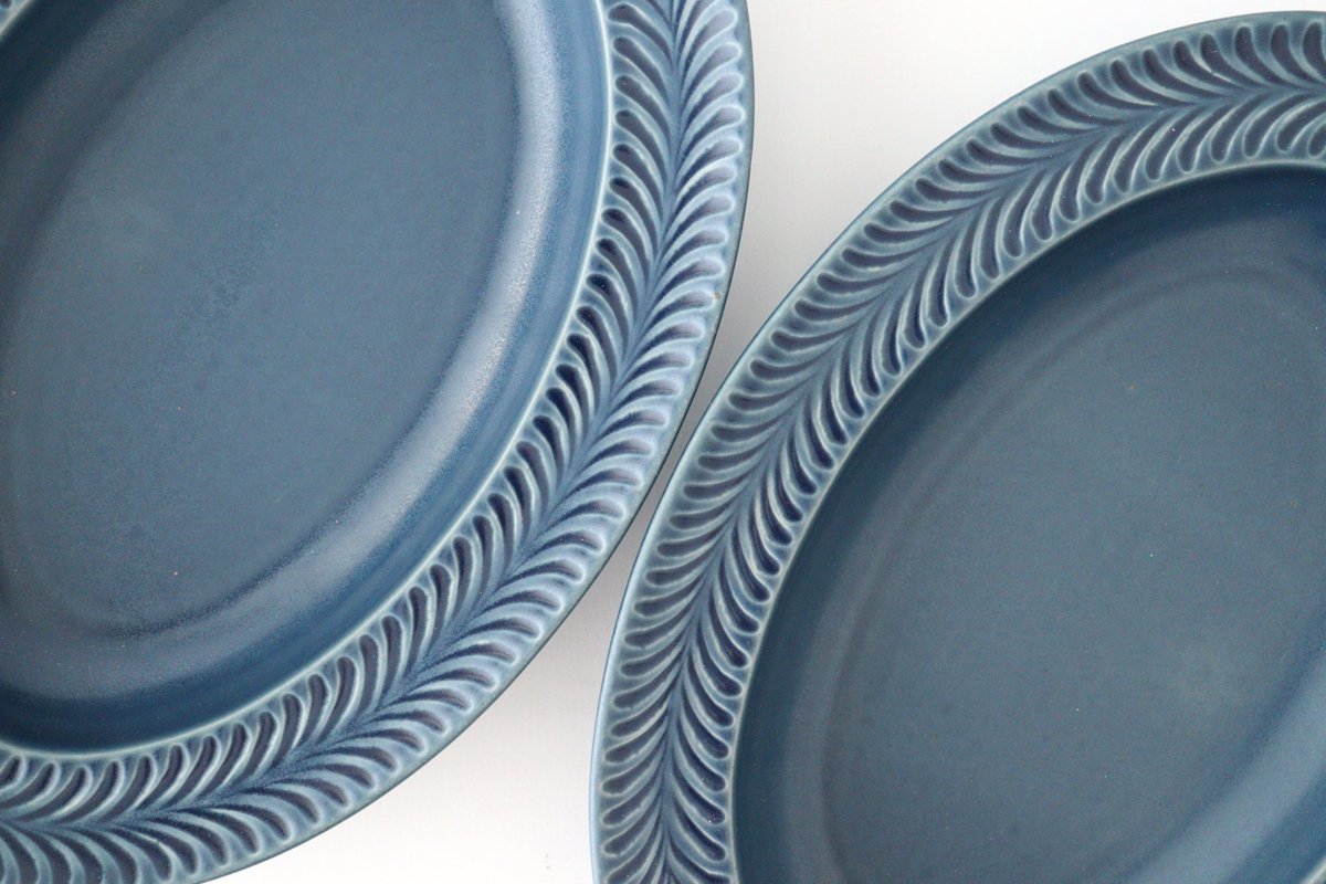 Oval Plate Rosemary Denim | Hasami Ware