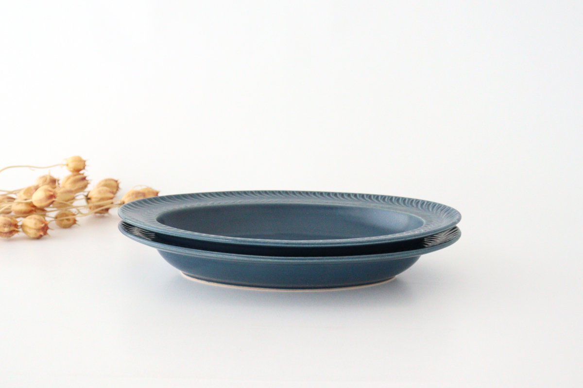 Oval Plate Rosemary Denim | Hasami Ware