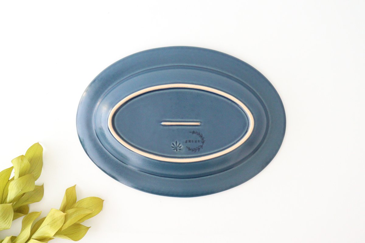 Oval Plate Rosemary Denim | Hasami Ware