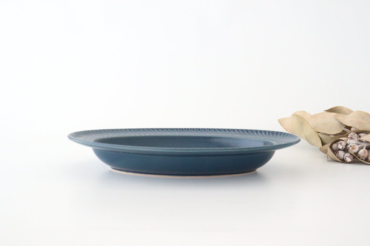 Oval Plate Rosemary Denim | Hasami Ware