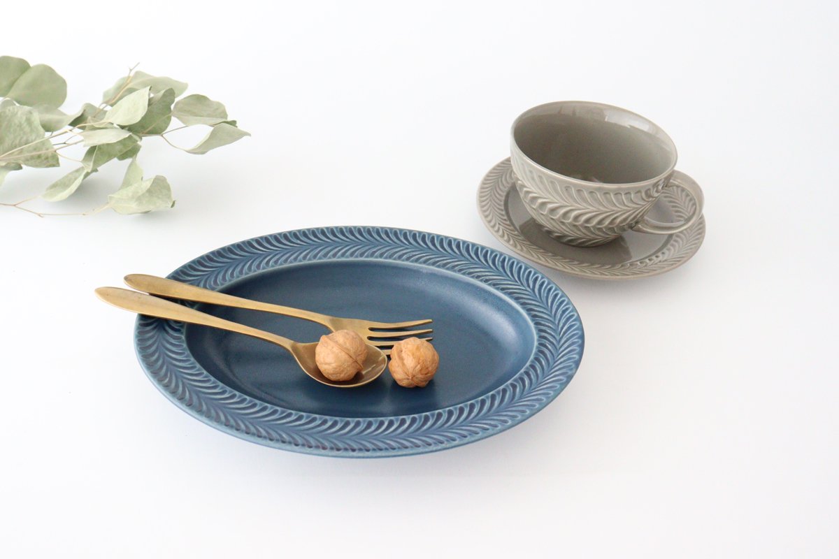 Oval Plate Rosemary Denim | Hasami Ware