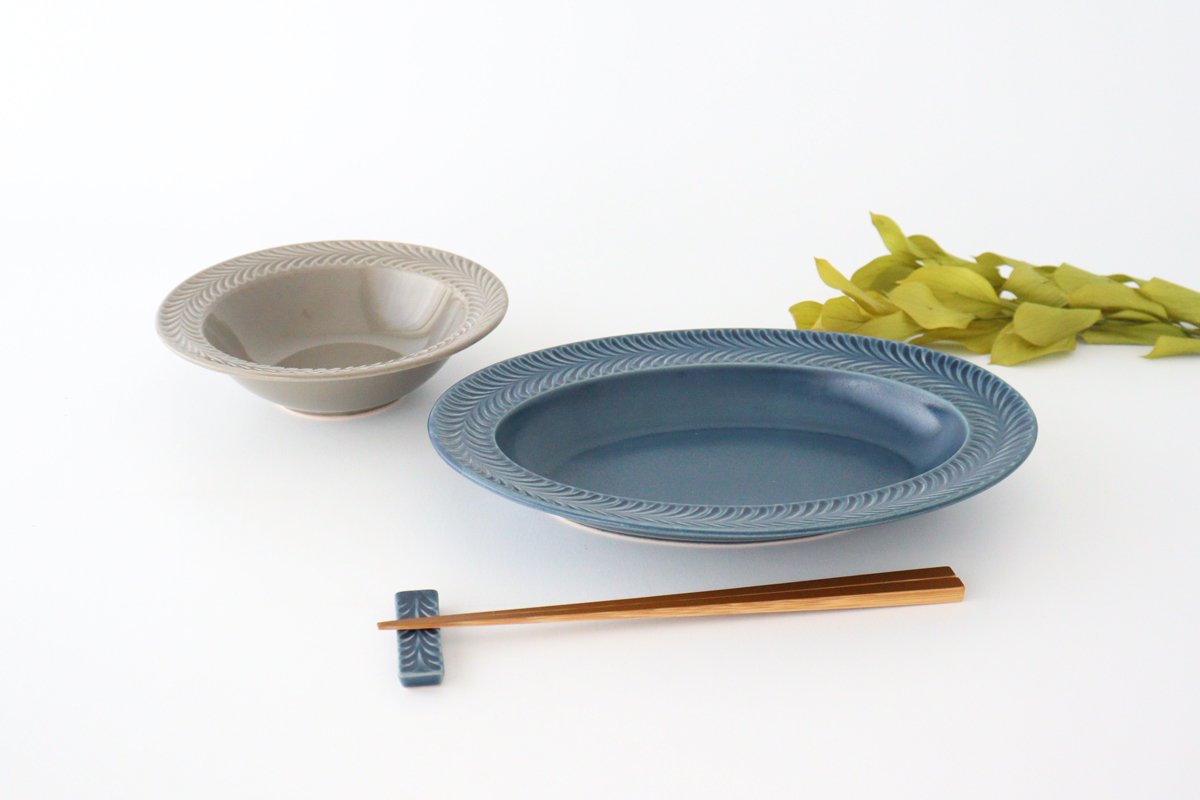 Oval Plate Rosemary Denim | Hasami Ware