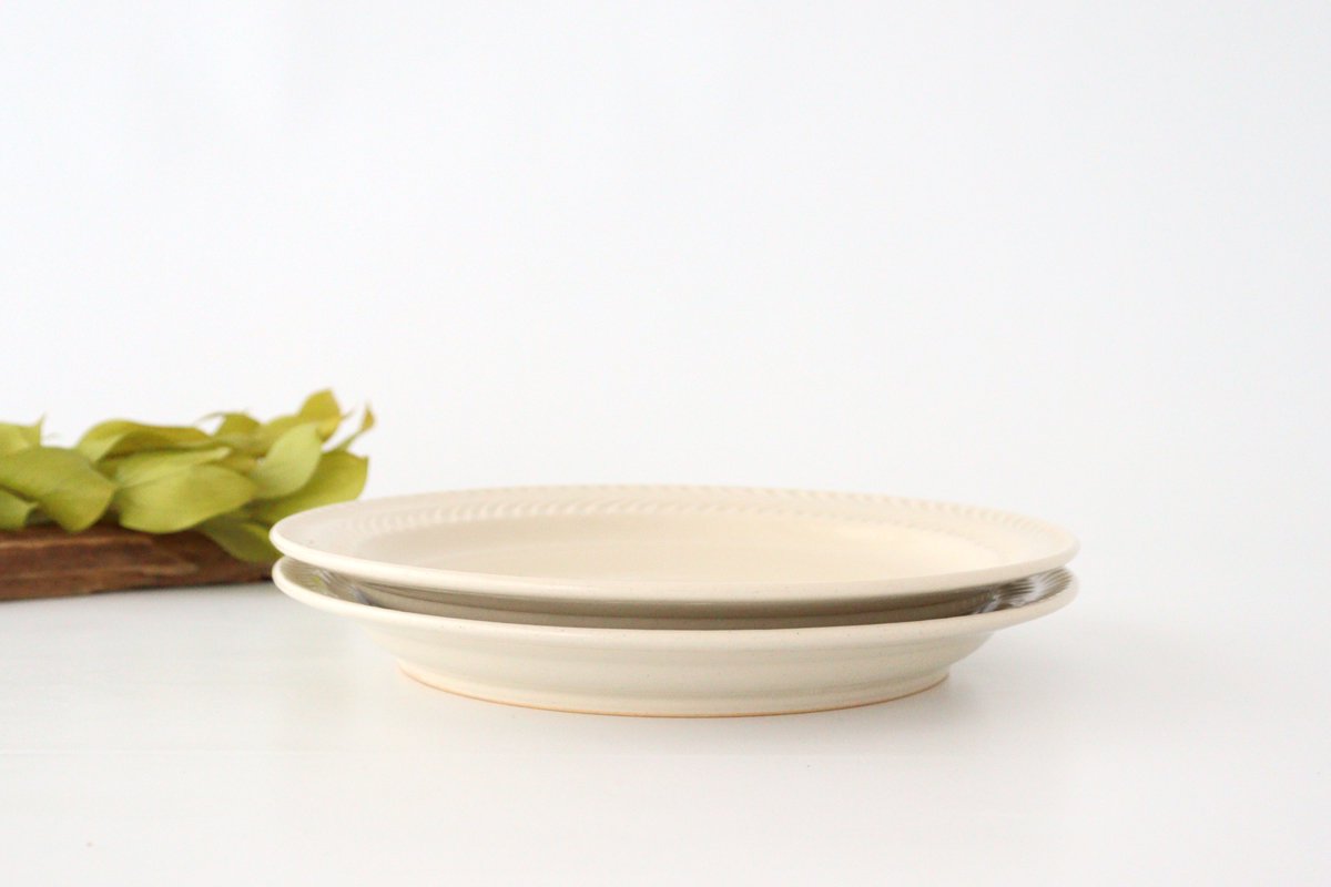 Round Plate Rosemary Ivory 24㎝/9.4in | Hasami Ware