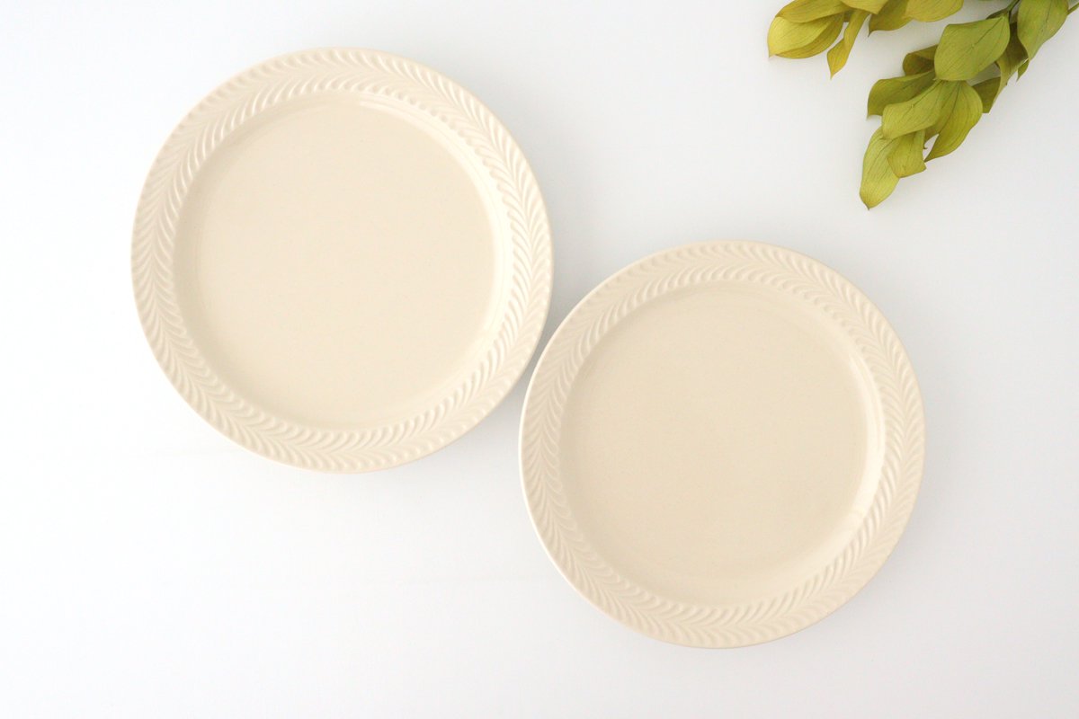 Round Plate Rosemary Ivory 24㎝/9.4in | Hasami Ware