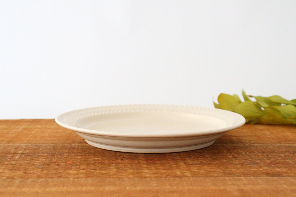 Round Plate Rosemary Ivory 24㎝/9.4in | Hasami Ware