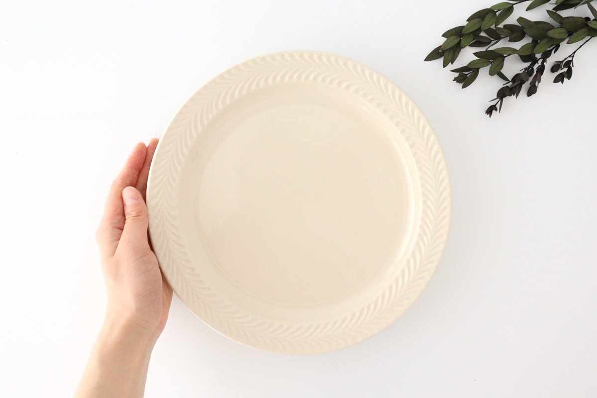Round Plate Rosemary Ivory 24㎝/9.4in | Hasami Ware