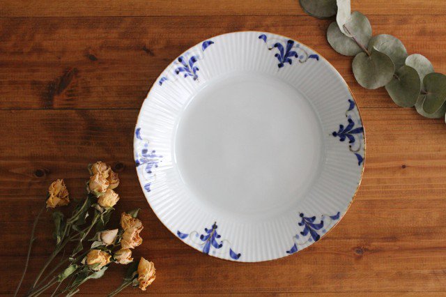 Koyo Kiln LEAVES Round Plate Shinogi 21cm/8.3in | Arita Ware