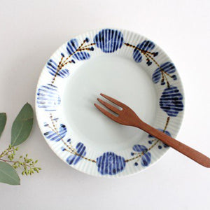 Koyo Kiln Round Plate Flower Wreath Shinogi 16.5cm/6.5in | Arita Ware-Detail2