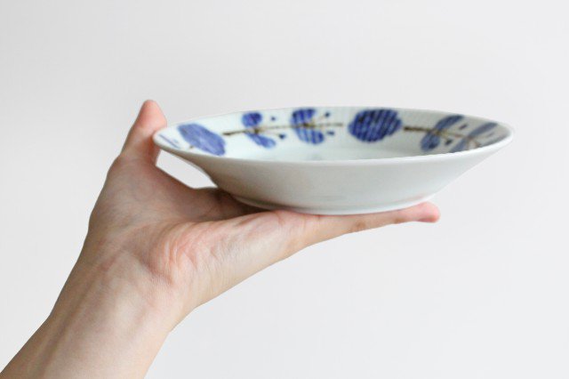 Koyo Kiln Round Plate Flower Wreath Shinogi 16.5cm/6.5in | Arita Ware-Detail4