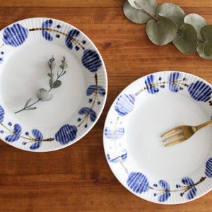 Koyo Kiln Round Plate Flower Wreath Shinogi 16.5cm/6.5in | Arita Ware-Detail5