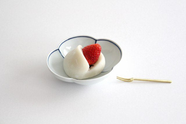 Koyo Kiln Oval Small Bowl Blue-lined | Kobachi Arita Ware