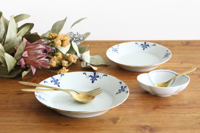 Koyo Kiln Oval Small Bowl Blue-lined | Kobachi Arita Ware