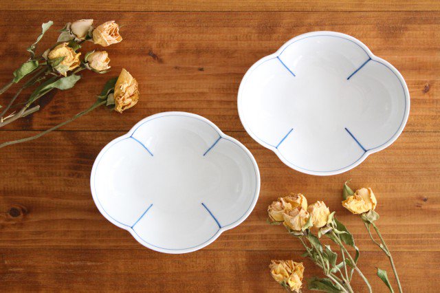Koyo Kiln Oval Small Bowl Blue-lined | Kobachi Arita Ware