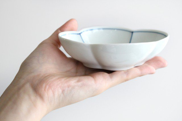 Koyo Kiln Oval Small Bowl Blue-lined | Kobachi Arita Ware