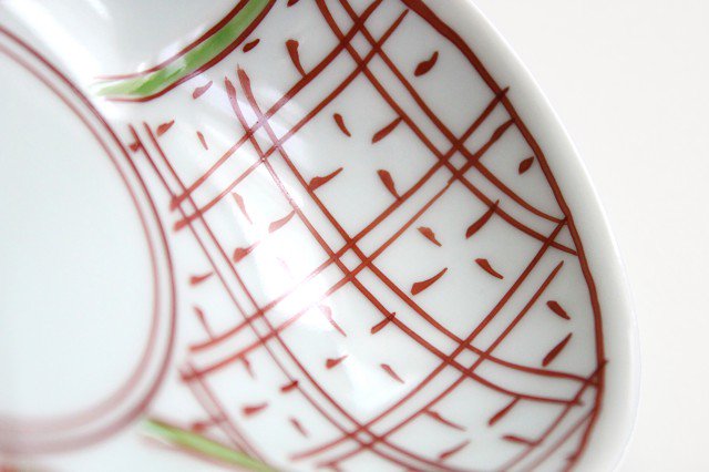 Koyo Kiln Oval Small Bowl Red Flower | Kobachi Arita Ware