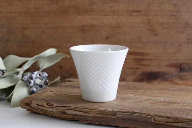 ORIME Japanese Cup Herringbone | Yunomi Hasami Ware-TOP