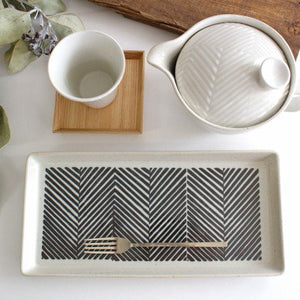 ORIME Japanese Cup Herringbone | Yunomi Hasami Ware-Detail12