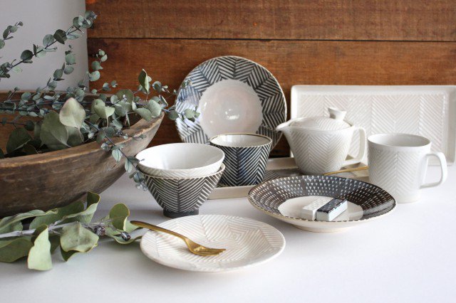 ORIME Japanese Cup Herringbone | Yunomi Hasami Ware-Detail14