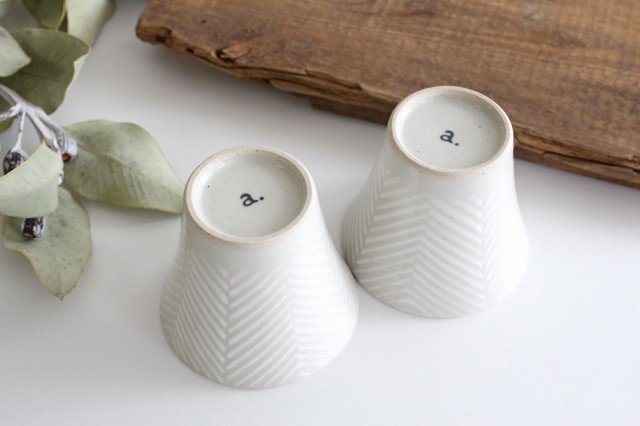 ORIME Japanese Cup Herringbone | Yunomi Hasami Ware-Detail4
