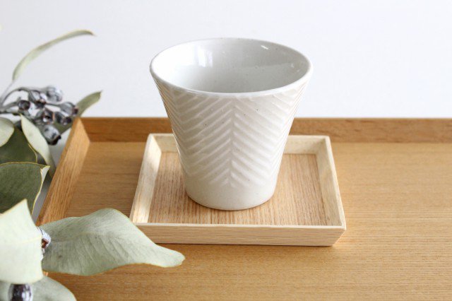 ORIME Japanese Cup Herringbone | Yunomi Hasami Ware-Detail7