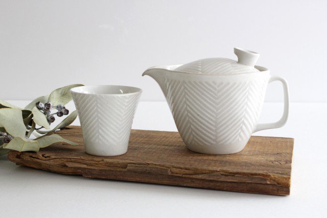 ORIME Japanese Cup Herringbone | Yunomi Hasami Ware-Detail8