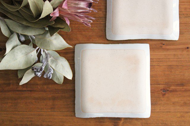 Square Plate Blue Flower 12cm/4.7in | Sushi Plate Hasami Ware-Detail3