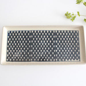 ORIME Rectangle Plate Pique Brown | Sushi Plate Hasami Ware-TOP