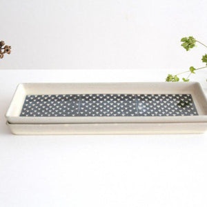 ORIME Rectangle Plate Pique Brown | Sushi Plate Hasami Ware-Detail2