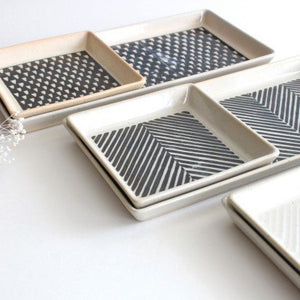 ORIME Rectangle Plate Pique Brown | Sushi Plate Hasami Ware-Detail14