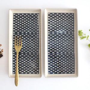 ORIME Rectangle Plate Pique Brown | Sushi Plate Hasami Ware-Detail4