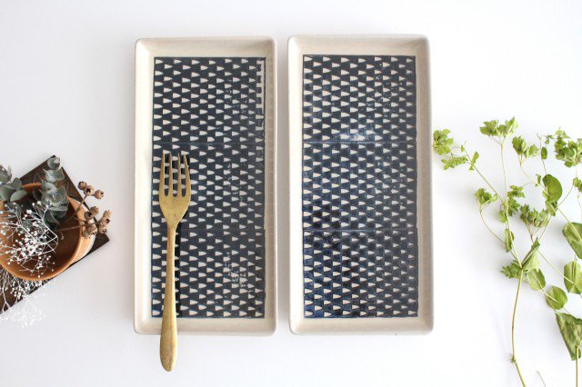 ORIME Rectangle Plate Pique Brown | Sushi Plate Hasami Ware-Detail4