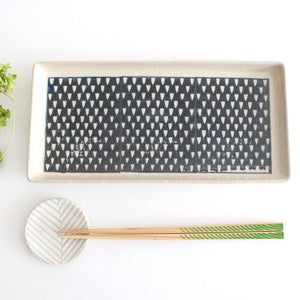 ORIME Rectangle Plate Pique Brown | Sushi Plate Hasami Ware-Detail8