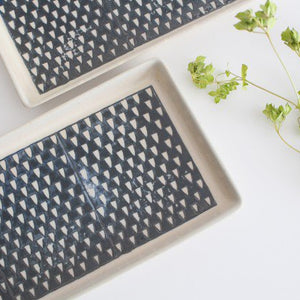 ORIME Rectangle Plate Pique Brown | Sushi Plate Hasami Ware-Detail9