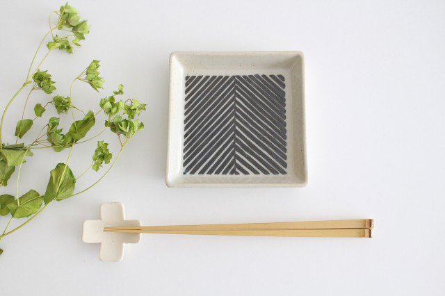 ORIME Square Plate Herringbone Brown | Hasami Ware