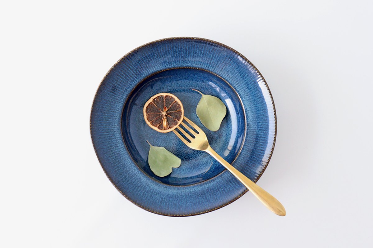 ORLO Pasta Plate Indigo Blue | Mino Ware