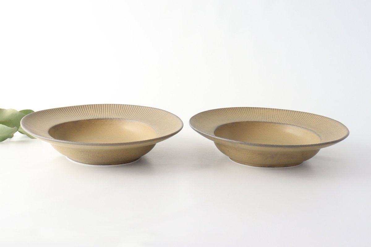 ORLO Pasta Plate Brown | Mino Ware